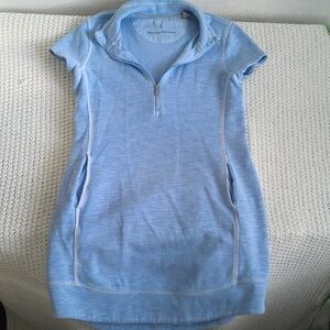 TOMMY BAHAMA COMFORT SHORT SLEEVE DRESS, SIZE S/P LIGHT BLUE